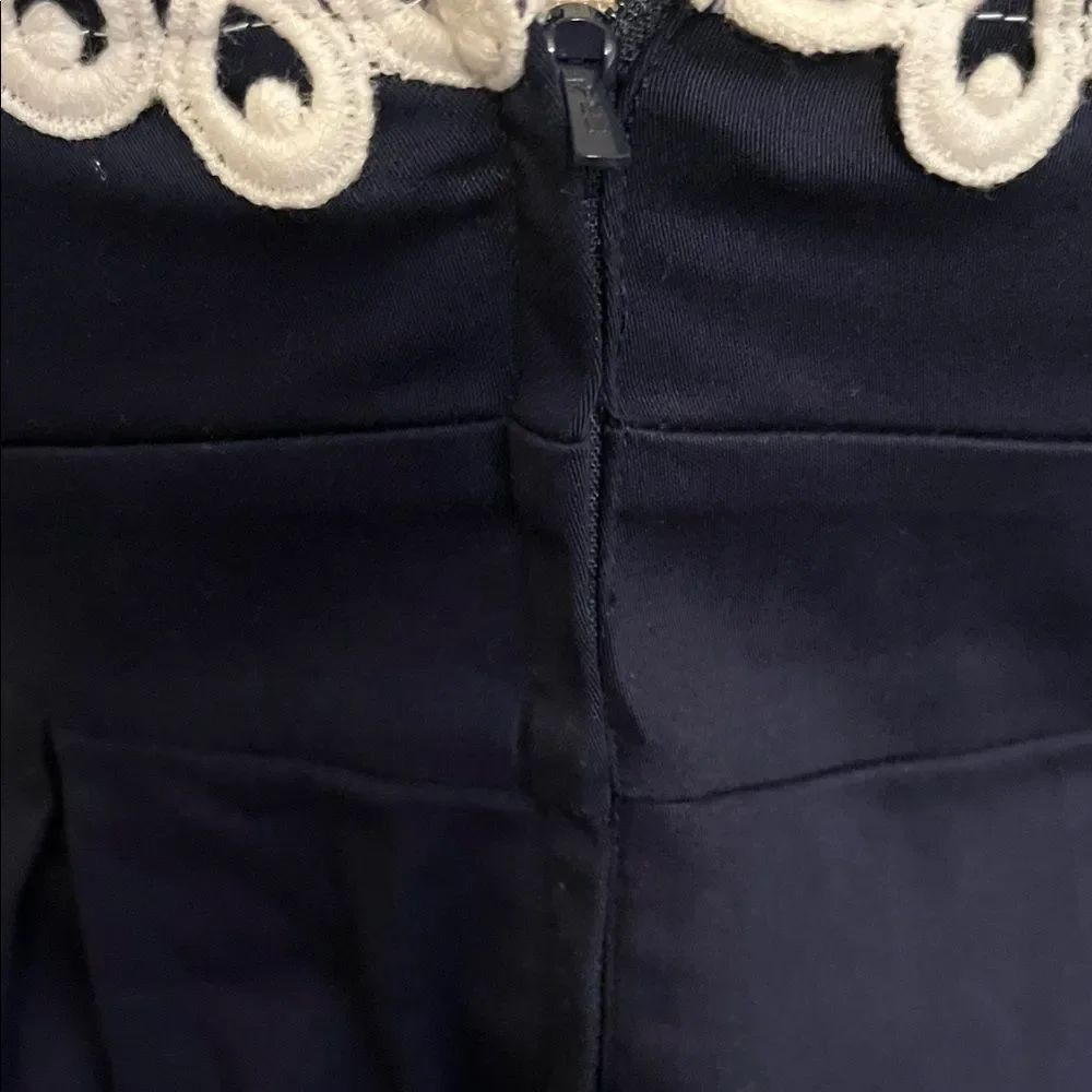Lily Pulitzer Blue White Embroidered Strapless Classic Modern Dress Preppy - Picture 8 of 13